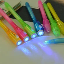 Papelería coreana mágica creativa bolígrafo luminoso con protección UV tinta Invisible pluma divertida marcador pluma escuela suministros para regalos de los niños