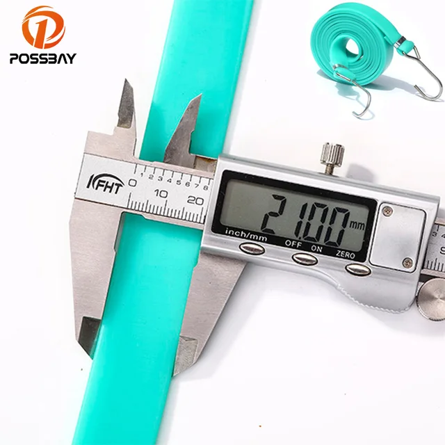 POSSBAY 1.8 M Motorcycle Luggage Straps Motorbike Rubber Bungee Elastic Net Tarp Tie Down Straps Mesh Strong Luggage Helmet Hook
