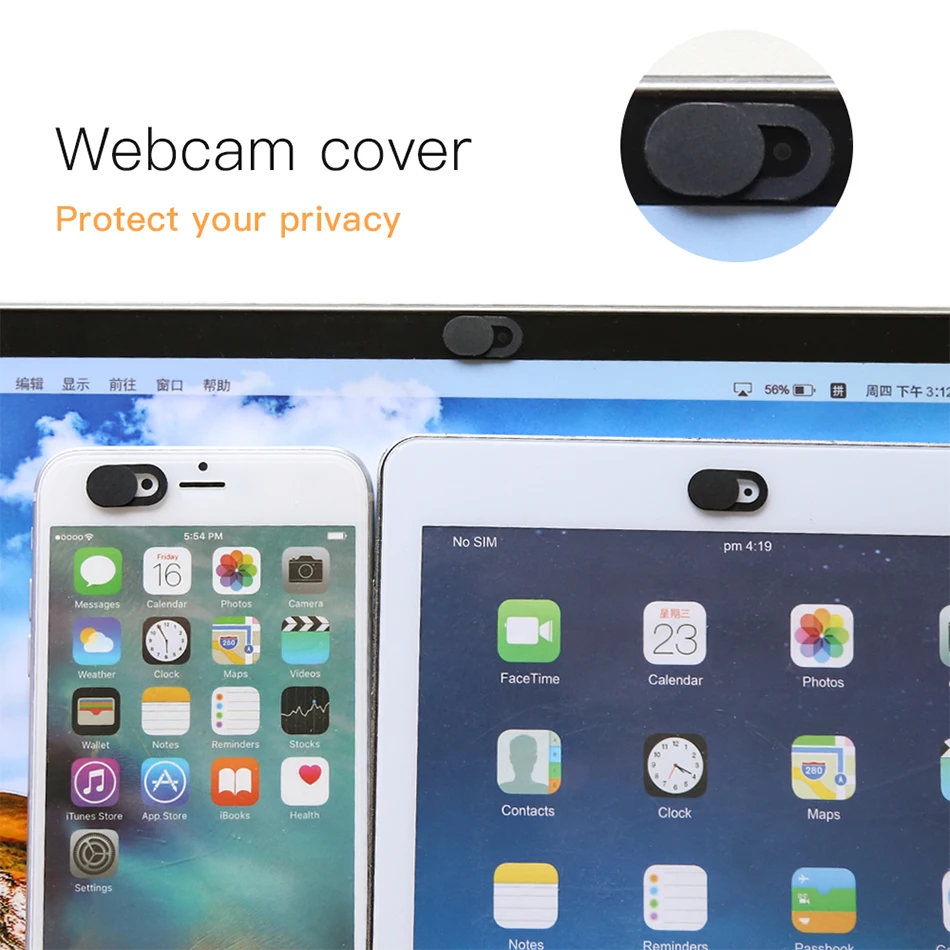 !ACCEZZ Webcam Cover Laptop Camera Cover Shutter Magnet Plastic Slider Micro Lens For Phone iPad Macbook Tablet Privacy Sticker