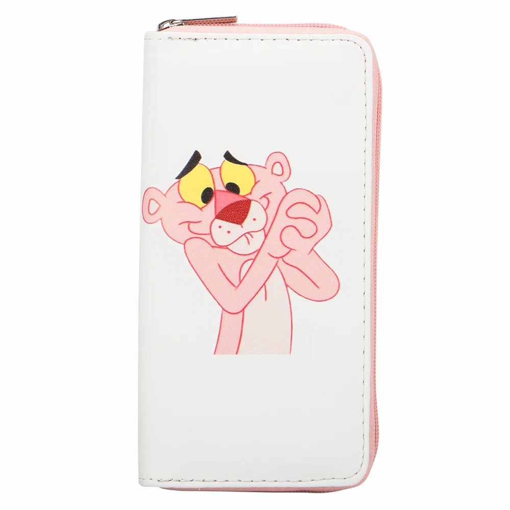 

Sansarya New 2018 Lovely Cartoon Pink Panther Designer Printed Long Women Wallet Girls Card Holder Ladies Female Clutch Purse