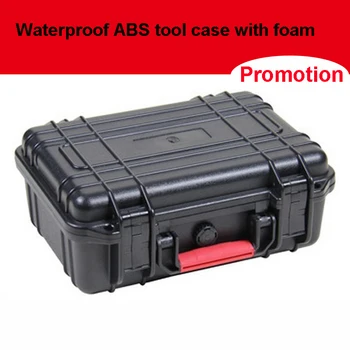 

ABS Tool case toolbox Impact resistant sealed waterproof safety case equipment camera case with pre-cut foam 263x206x106 mm