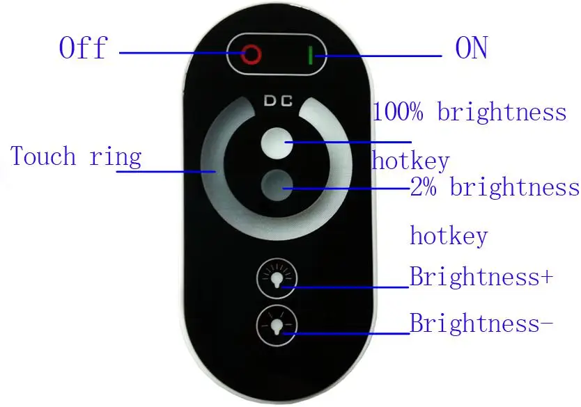 DC12V-24V 18A 12A RF пульт дистанционного управления беспроводной сенсорной панелью один цвет/CT/RGB светодиодный пульт управления для 5050 3528