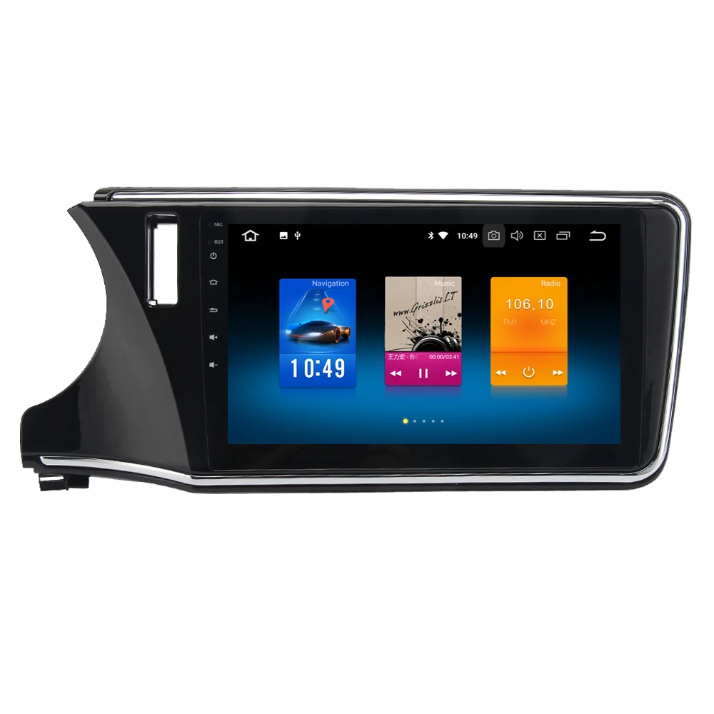 Perfect RoverOne Android 9.0 Octa Core Car Radio GPS For Honda City 2015 2016 10.2
