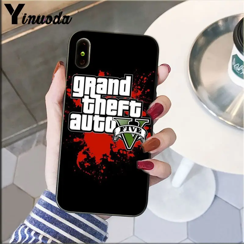 Yinuoda rockstar gta 5 Grand Theft Мягкий силиконовый чехол для телефона из ТПУ для iPhone 8 7 6 6S Plus 5 5S SE XR X XS MAX Coque Shell - Цвет: A15