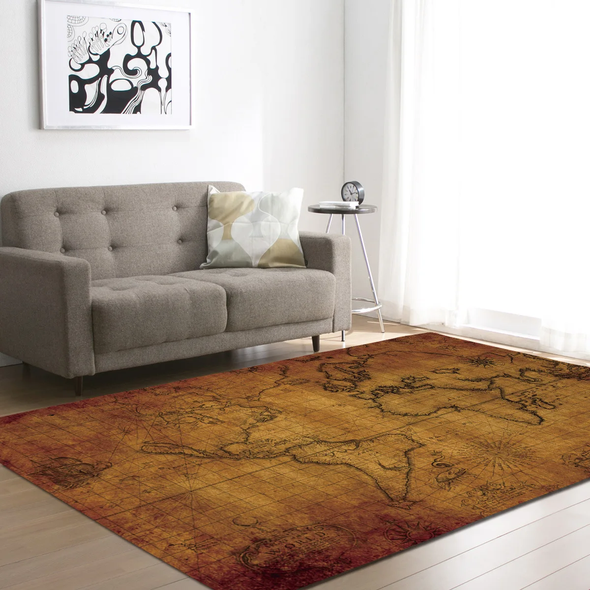 Zeegle карта мира коврики с узором для гостиной Детская спальня ковер большой размер коврик для домашнего декора офисное кресло коврики