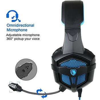 

VOBERRY Sades SA807 Cable Game 3.5 Headphones With Microphone headphones, Suitable For PS4 Stereo Surround Bass