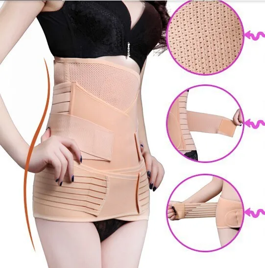 Postpartum Recovery Belt Abdomen+Stomach+Elastic Pelic 3 Sets Waist