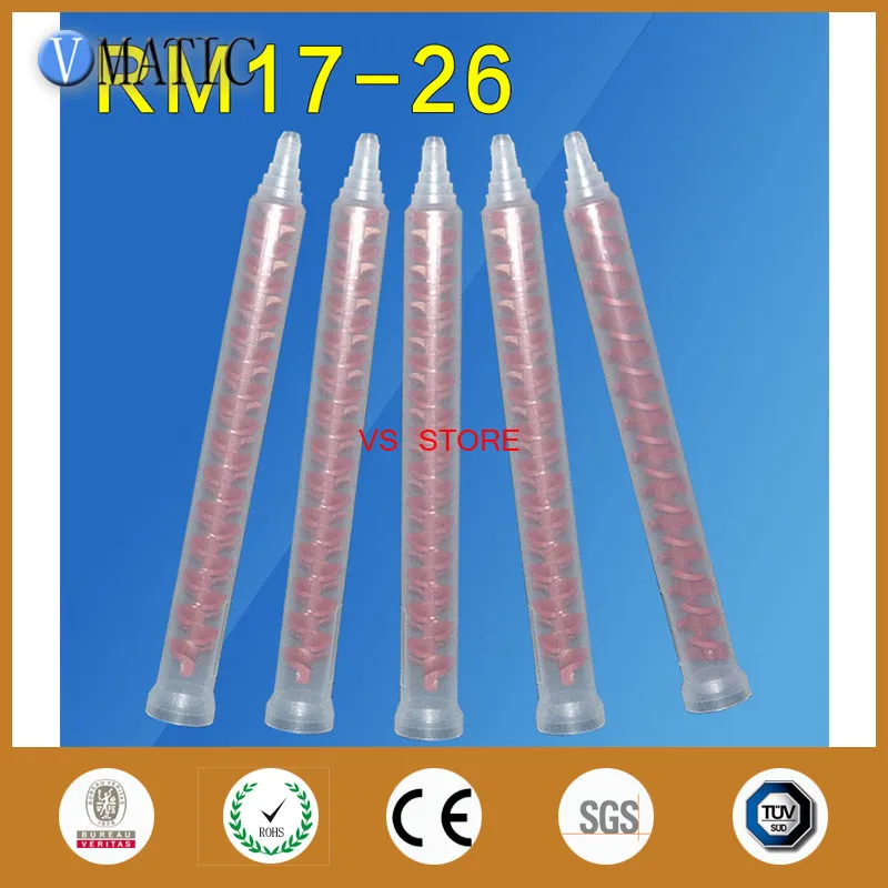 5 шт, полимерный статический миксер, RM17-26, сопла для смешивания, для Duo Pack, эпоксидные