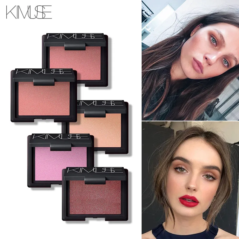 

KIMUSE Brand Single Minneral Blush Baked Cheek Face Blusher lasting Palette Bronzer Contour Sleek Texture Baked Blush Face Base