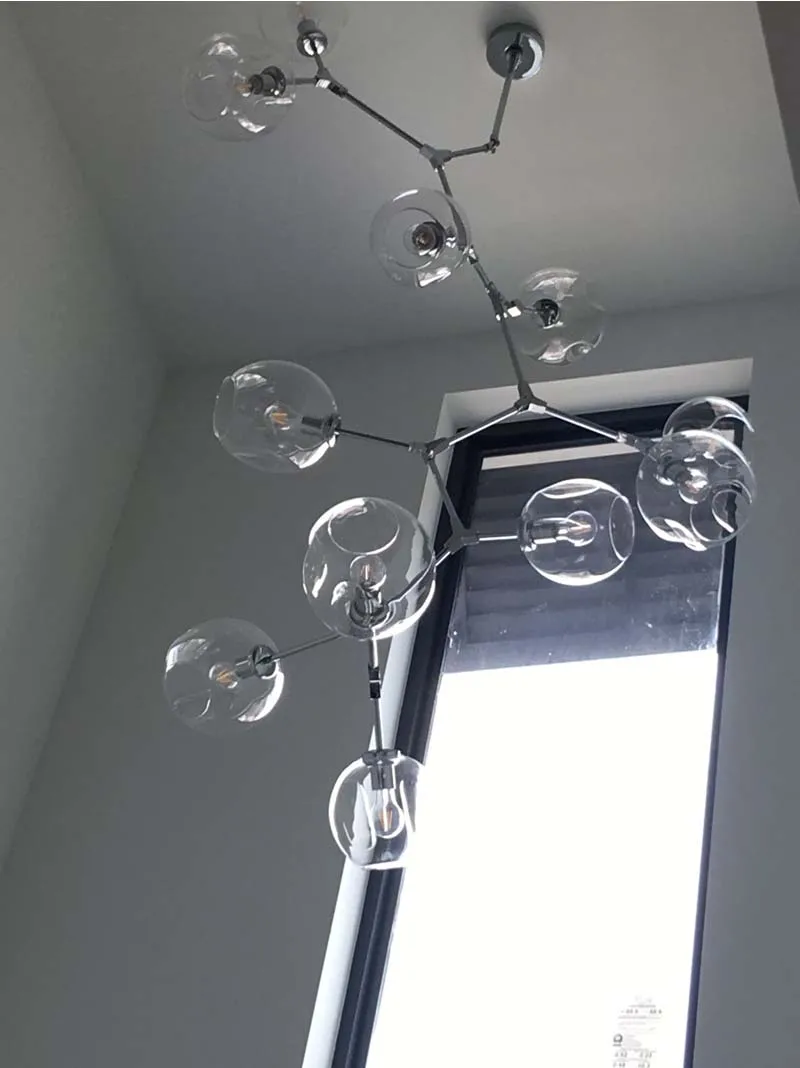 

Phube Lighting Molecular Bubble Globes Branching Chandelier Dinning Room Chandelier Light Lustre Vertical Shape Free Shipping