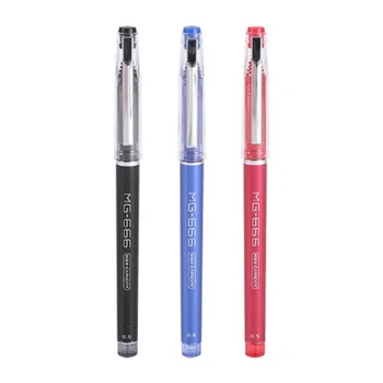 

MG-666 high capacity Gel Pen 0.5mm Exam pen Black &Blue & red Pen for Student Smooth to write