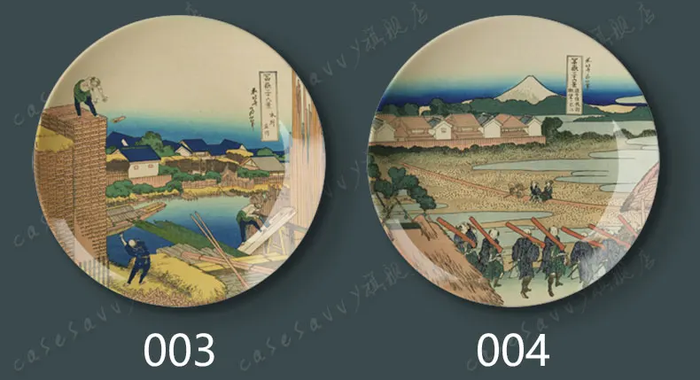 10 дюймов Fu Yue тридцать шесть видов Hokusai праздник день Тип декоративная тарелка подвесная тарелка Керамическая Тарелка декоративная тарелка настенная