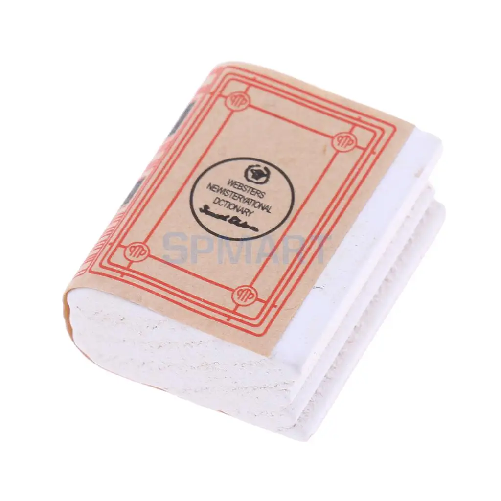 1/12 Scale Mini Dictionary Book Dollhouse Miniature Bookshelf Decoration