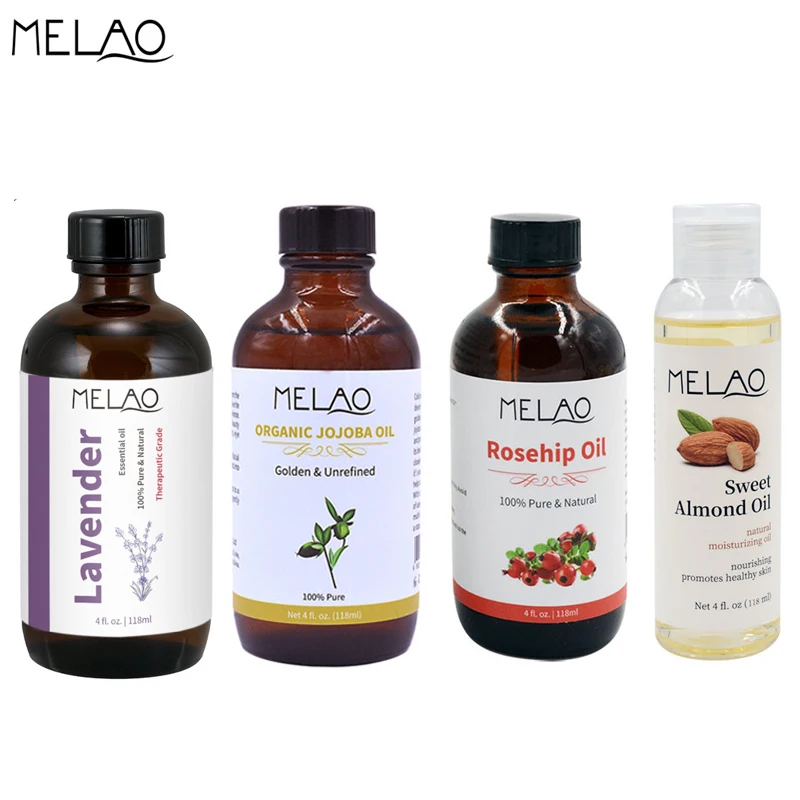 MELAO 100% чистые органические эфирные масла жожоба шиповник лаванда миндальное