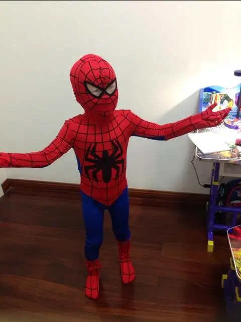 Cosplay&Ware [0]Kid One Pieces Spiderman Costume Spider Suit Spider-man Cosplay Child Zentai Bodysuit Jumpsuits -Cosplay&Ware anime Shop