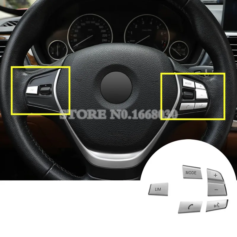 

Inner Steering Wheel Button Trim Cover 5pcs For BMW 1 2 Series F20 F22 2012-2016