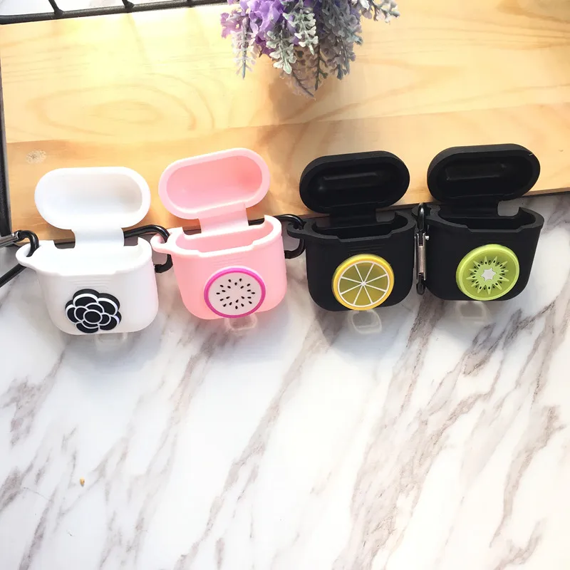 

Flowers Rabbit Fruit Cardcaptor Sakura Stitch Bear Pattern Soft Silicone Bag For Apple Airpods Bluetooth Earphone Cover Case