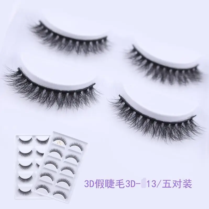 Ferramentas de Beleza Caixa Vison Cabelo Natural Cruz Cílios Postiços Longo Bagunçado Maquiagem Falso Olho Extensão Compõem Maquiar 50 - 100 3d 29 Beleza e saúde