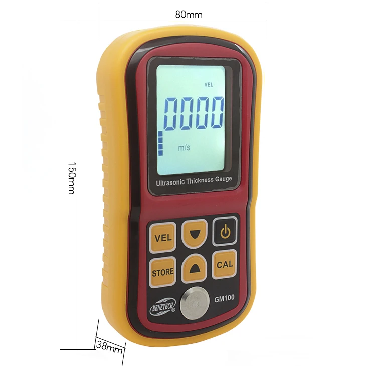 

ultrasonic testing equipment ultrasonic thickness tester meter gauge GM100 metal thickness gauge