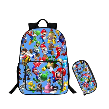 

Anime Super Mario School Laptop Backpack Boys Girls School Bags Super Saiyan Backpack For Kids Daily Bags Bonnie Mario Backpacks