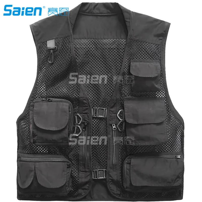 Men Mesh Breathable Multi-Pocket Vest Outdoor Travelers Fly Fishing  Photography - AliExpress