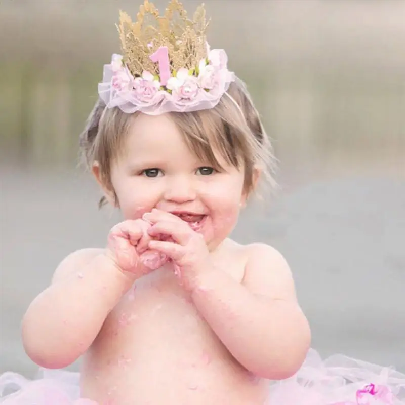 first birthday crown for baby girl