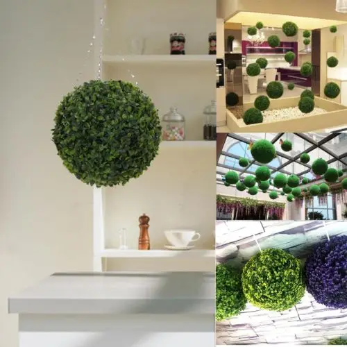 

Artificial 12cm Plants Boxwood Buxus Topiary Balls Grass Plant Chain Hanging Artificial Plants 20/25CM