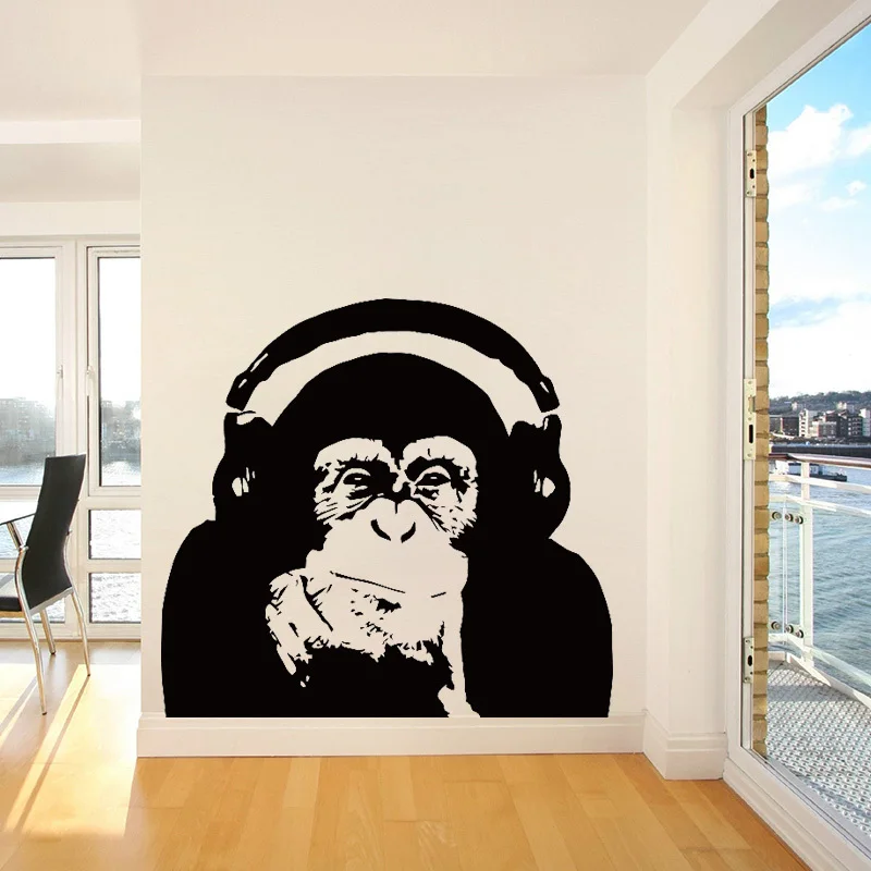 Gorilla Transfert Graphique Autocollant decor pochoir large art UK Monkey Wall Stickers