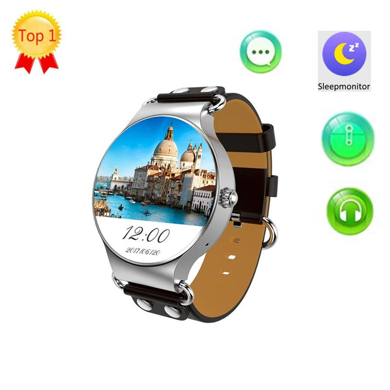 

KINGWEAR KW98 Smart Watch Android 5.1 3G WIFI GPS Watch MTK6580 Smartwatch iOS Android For Samsung Gear S3 Xiaomi PK KW88 KC06