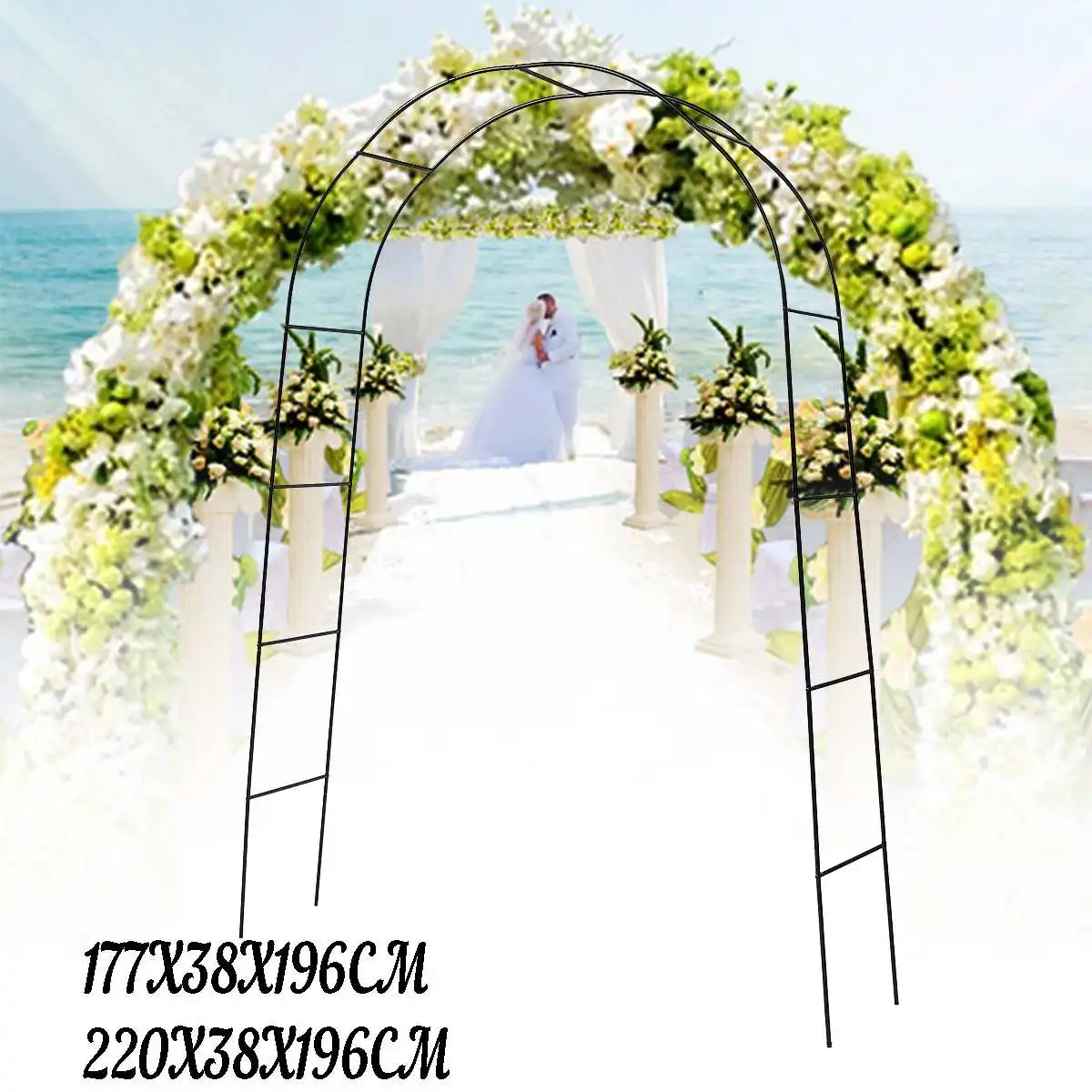 

Arch Upright Base Pole Stand Display Set Wedding Party Bridal Prom Garden Floral Decoration Party Supplies Black Metal