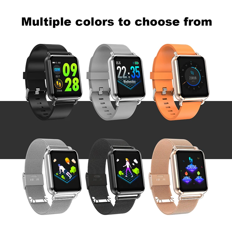 

RollsTimi Women Smart Watch Heart Rate Monitor Men waterproof Smart Wristband Fitness Tracker Smart Wristwatch for IOS Android