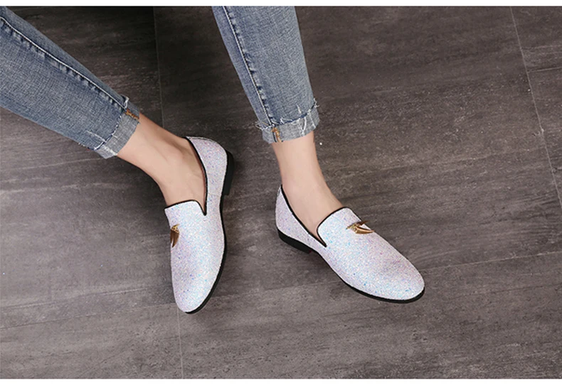 Men's Casual Shoes' Shoes' Men Glitter Pu Leather Slip-On Mens Business Shoes Leather Luxury Dress Shoes Men Mens Loafers 47 48  (11)