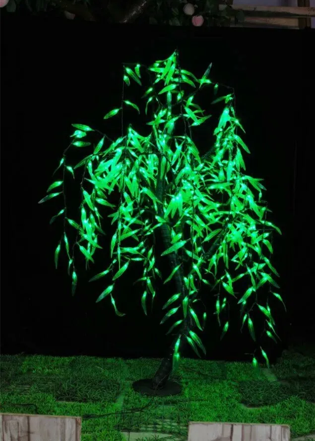 

Free ship 80cm 2.6ft Height LED Willow Tree Light 240pcs LEDs Green Color Rainproof outdoor Christmas new year wedding decor