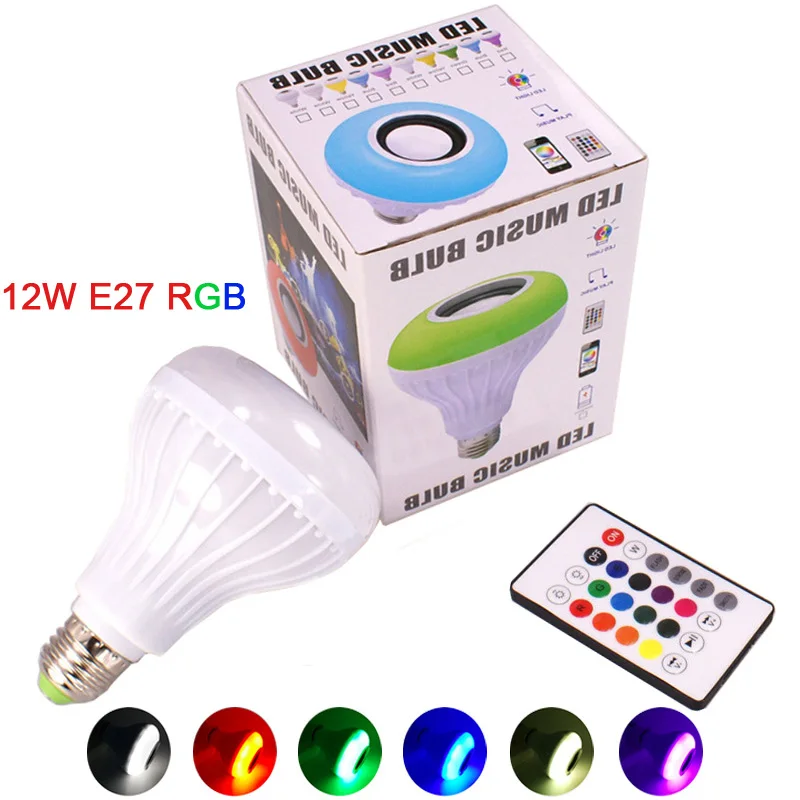 GBKOF 3W 5W 7W 10W 12W RGB LED Bulb E27 E14 GU10 AC110V 220V LED lamp with Remote Control Dimmer Holiday Colorful Night lighting 4