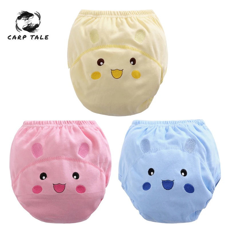 

2018 New Cute Diaper Reusable Nappies Cloth Diaper Washable Infants Children Baby Cotton Training Pants Panties Nappy Changing