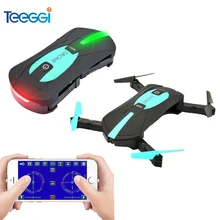 Teeggi JY018 Mini Selfie Foldable RC Drone with Camera WIFI FPV Altitude Hold RC Quadcopter Helicopter Dron VS JJRC H47 H37mini