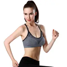 Спортивный бюстгальтер пуш-ап, женский для фитнеса Для Йоги пуш-ап Пуш-ап Спортивная майка спортивный жилет нижнее бельё для девочек противоударный Strappy спортивный бюстгальтер-топ
