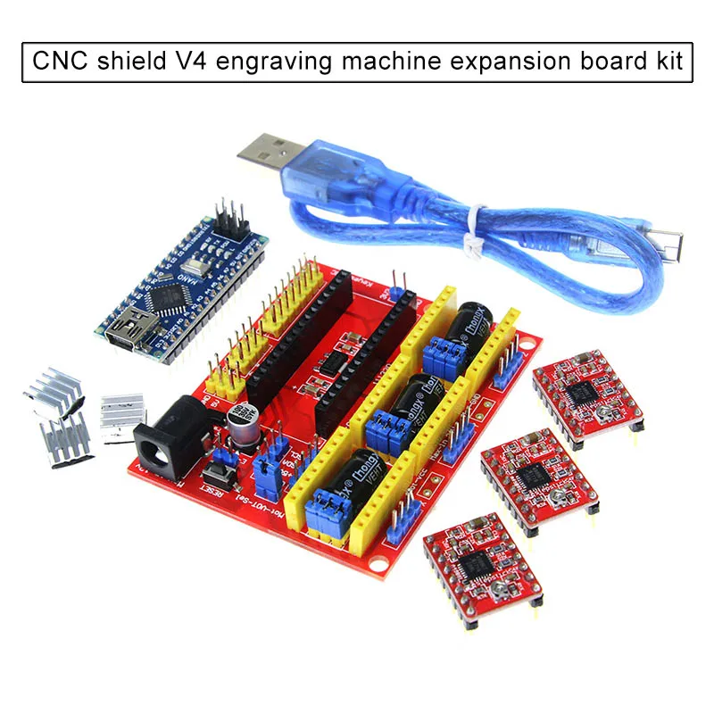 

Engraving Machine Expension Board Kit CNC Shield V4 4988 3D Printer Accessories SL@88