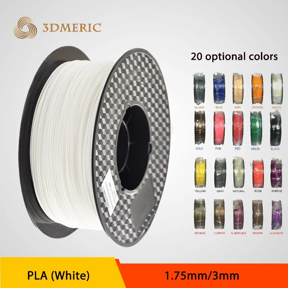 

High quality PLA filaments for 3d printer Multicolor 1kg/spool