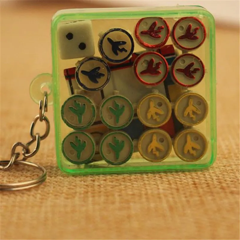 

3.7x3.7x1CM Family Friends Travel Entertainment Board Game Mini Flying Chess For Kids Adults Party Games