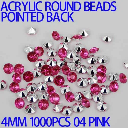 4 Sizes 4 Bags 440pcs Nizi Jewelry Acrylic Rhinestones Round Flatback Pointed Light Purple AB Color
