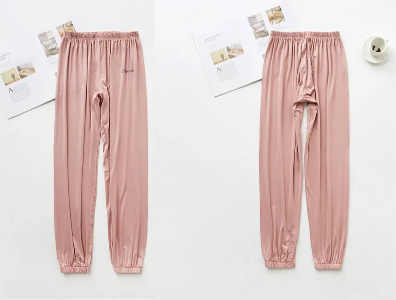 

Modal Women Pajama Pants Trousers Summer Fairy House Necklace Beams Lazy Thin outside home pants thin