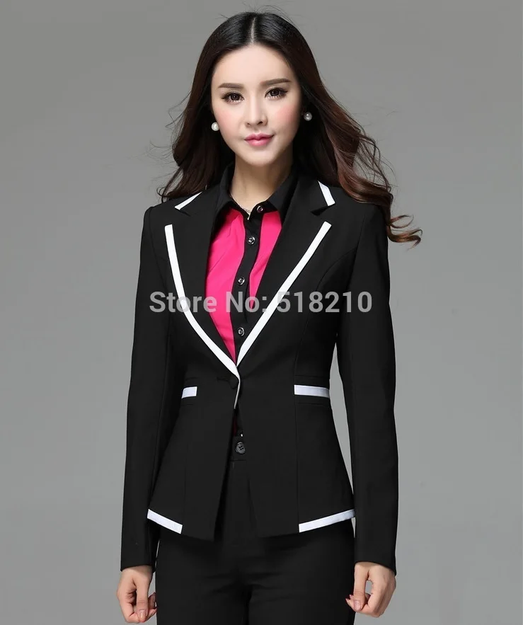 New Plus Size Elegant Red Autumn Winter Formal Business Women Blazer Coat Jackets Tops Blaser Feminino Clothes For Ladies