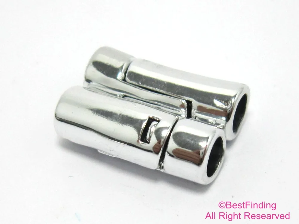 

5mm Magnetic clasp Silver tone 5mm Round leather clasp