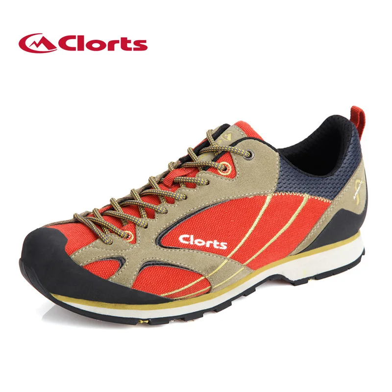 Clorts Men Low-Cut Hiking Shoes Non-Slip Trekking Shoes Suede Leather Outdoor Shoes Approach Shoes 3E003A/B