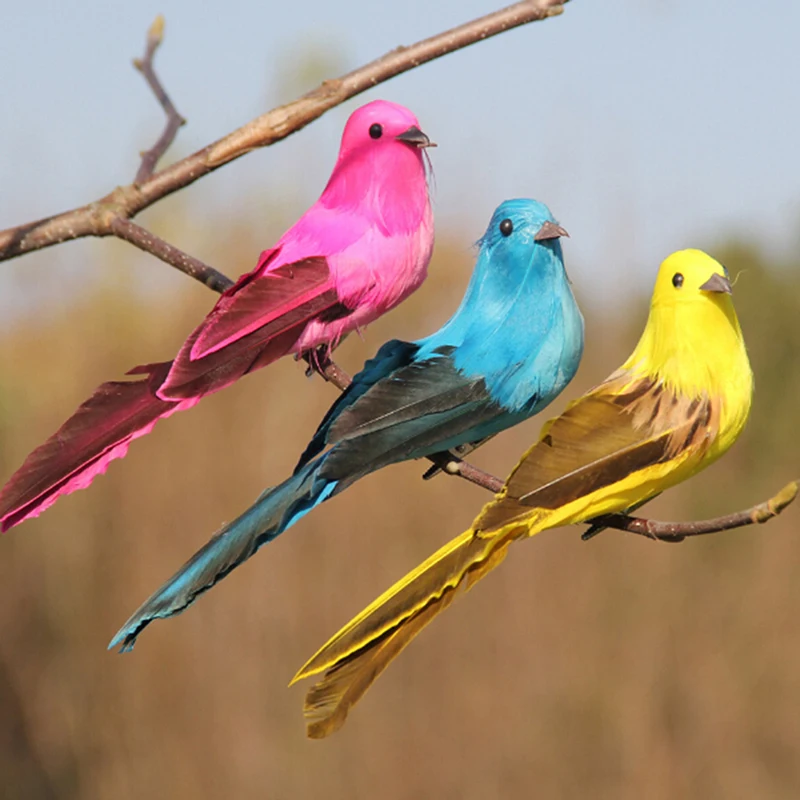 

Artificial Foam Feather Simulation Bird DIY Party Crafts Ornament Props Home Garden Wedding Decoration Magnet Random 1Pc