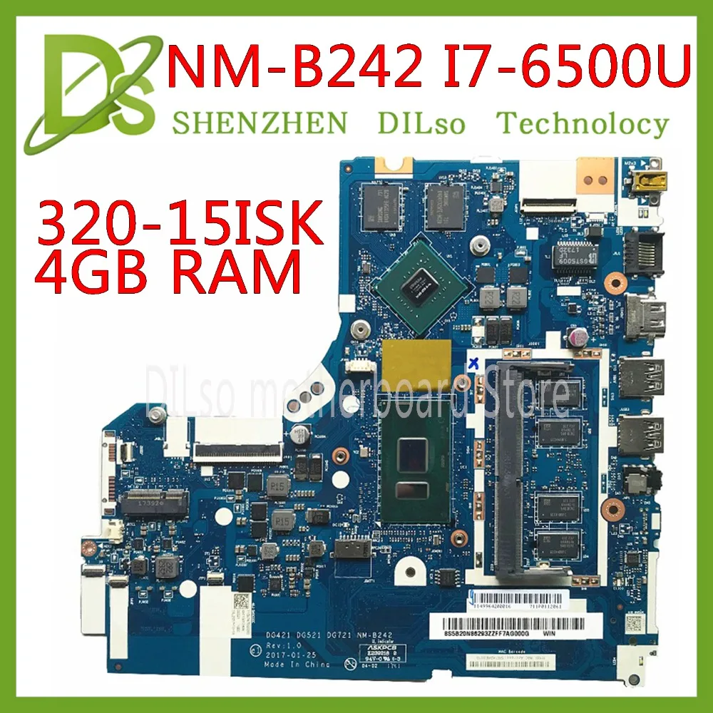 

KEFU DG421 GD521 DG721 NM-B242 mainboard for Lenovo 320-15ISK 520-15ISK notebook motherboard CPU i7 6500U 4G DDR4 100% test ok