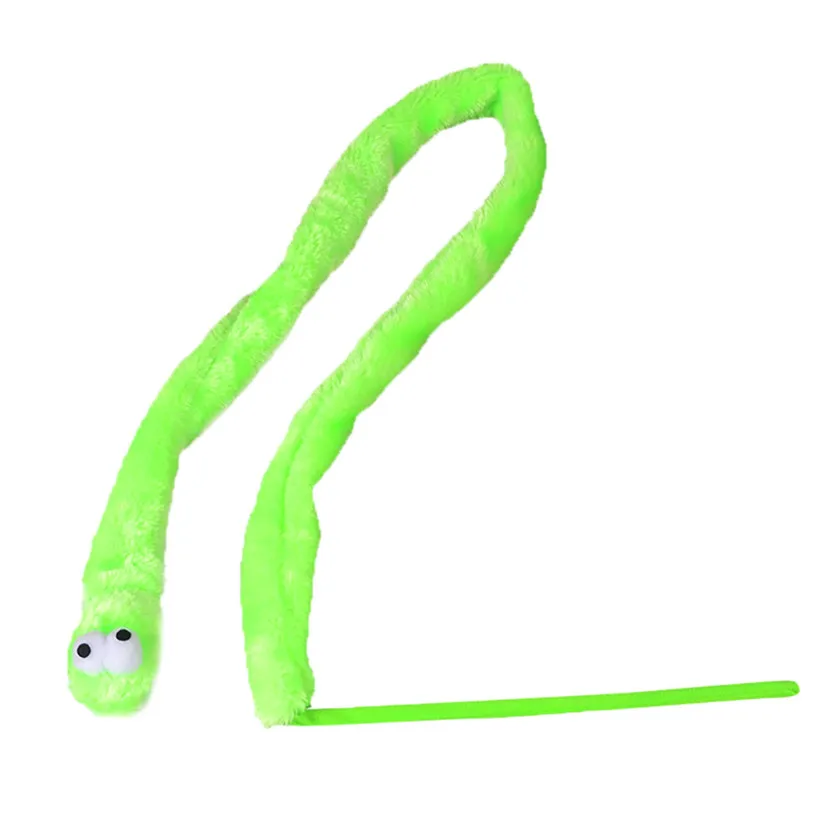 Pet Cat Teaser Funny Cartoon Snake Toys Plush Cat Wand Cat Catcher Teaser Sticks Cat Interactive Training Toys Wholesale noJY4 (4)