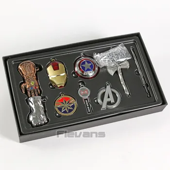

Marvel Avengers EndgameWeapons Mini Metal Figures Model Pendant Toys Set