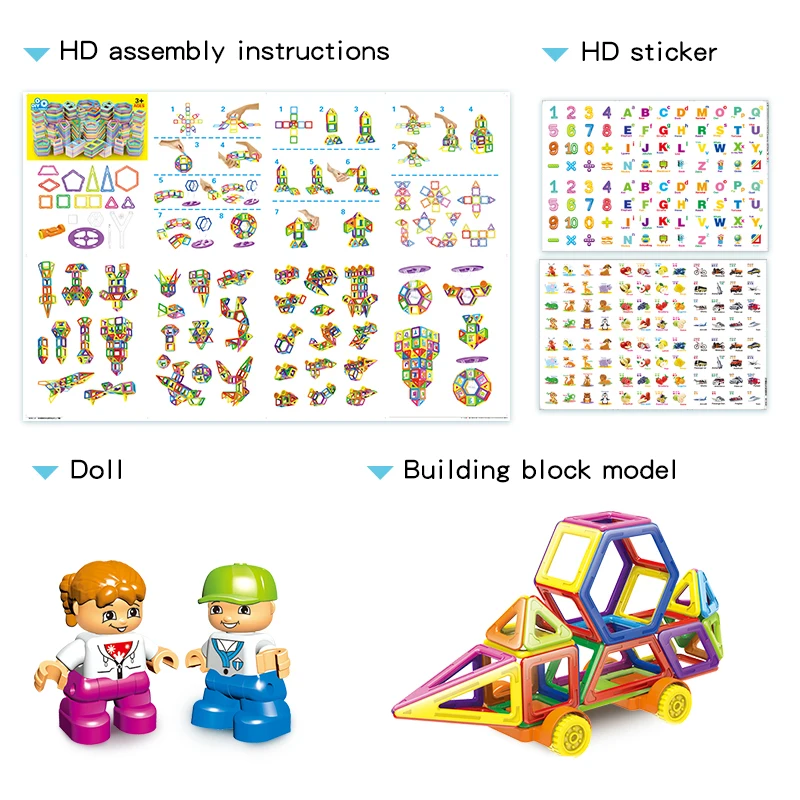 Beste Stickers Magnetische Blokken Speelgoed voor Kinderen Magneet Bouw Blok Set Designer Educatief Bricks Mini Size Magnetische voor Kids